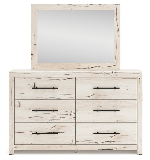 Lawroy Full Panel Storage Bed with Mirrored Dresser