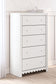 Mollviney Full Panel Storage Bed with Mirrored Dresser, Chest and 2 Nightstands