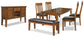 Ralene Dining Table and 4 Chairs and Bench with Storage
