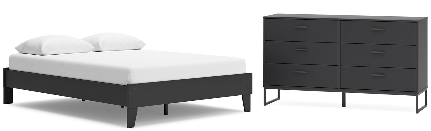 Ashley Express - Socalle Queen Platform Bed with Dresser