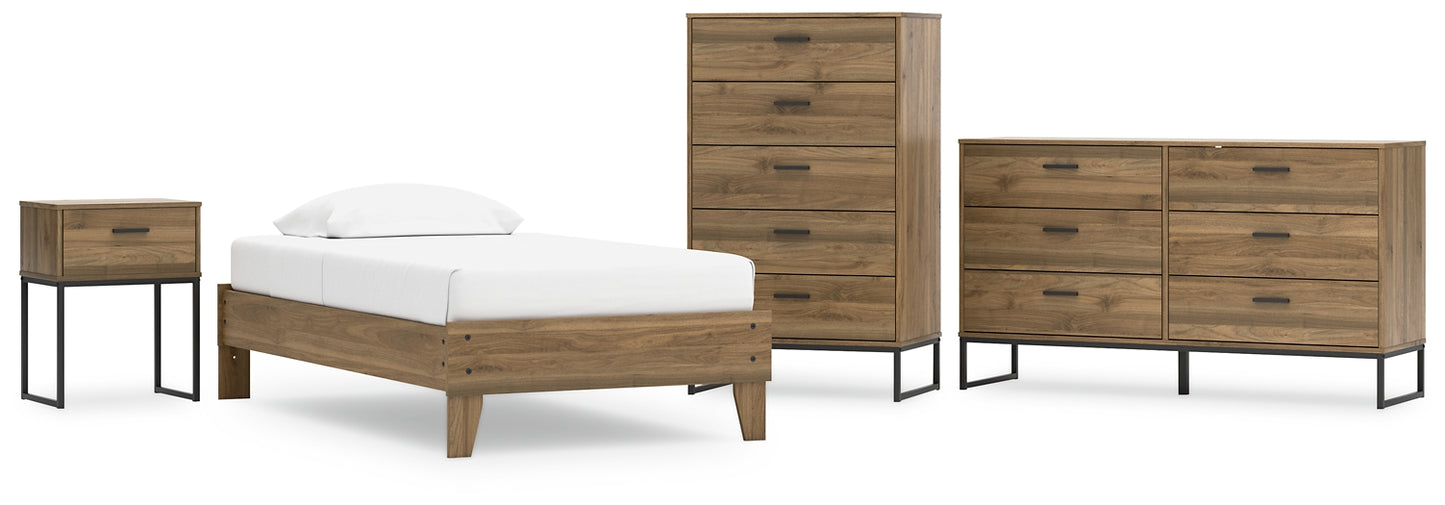 Ashley Express - Deanlow Twin Platform Bed with Dresser, Chest and Nightstand