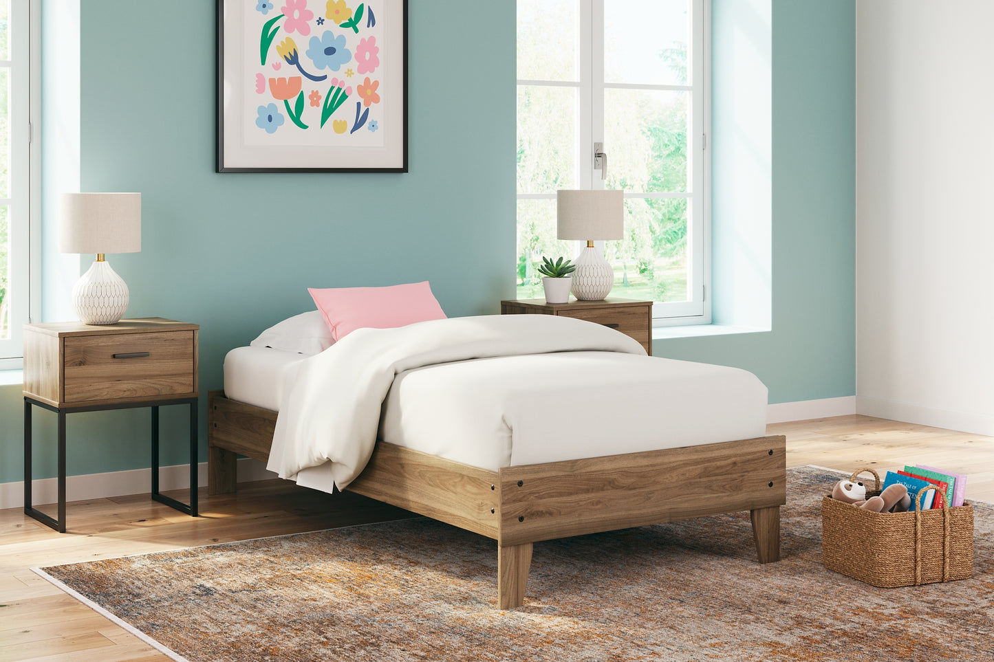 Ashley Express - Deanlow Twin Platform Bed with Dresser and Nightstand