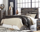 Drystan King Panel Headboard with Mirrored Dresser, Chest and 2 Nightstands