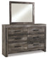 Wynnlow King Panel Bed with Mirrored Dresser, Chest and Nightstand